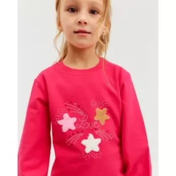 Свитшот для девочки НАЧЁС, цвет фуксия, рост 92