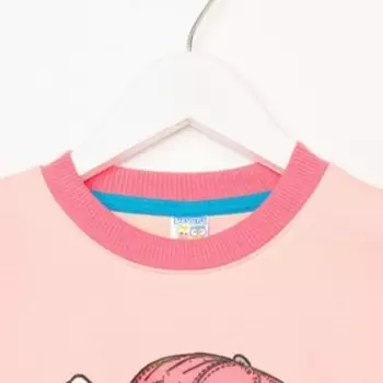 Свитшот для девочки, цвет персиковый, рост 110