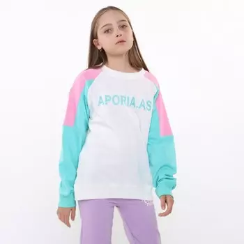 Свитшот для девочки, цвет розовый, рост 146-152 см