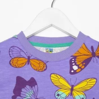 Свитшот для девочки, цвет сиреневый, рост 104