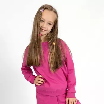 Свитшот для девочки One love light, рост 146 см, цвет фуксия