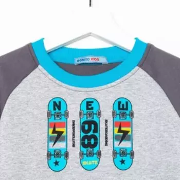 Свитшот для мальчика, цвет графит, рост 122 см