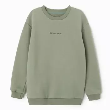 Свитшот для мальчика, цвет хаки, рост 140 см