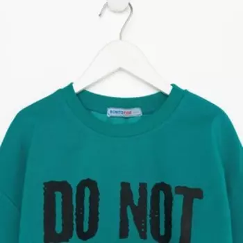 Свитшот для мальчика, цвет изумрудный, рост 146 см