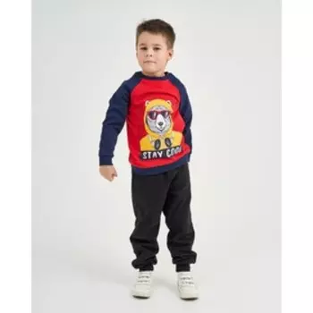 Свитшот для мальчика, цвет красный, рост 122 см