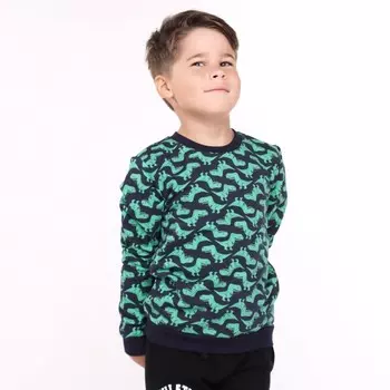 Свитшот для мальчика, цвет синий, рост 98 см