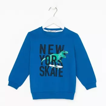 Свитшот для мальчика, цвет синий, рост 98