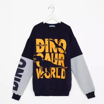 Свитшот для мальчика, цвет тёмно-синий, рост 146 см