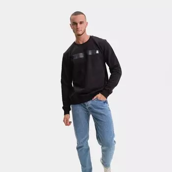 Свитшот мужской, цвет чёрный/принт МИКС, размер 46 (M)