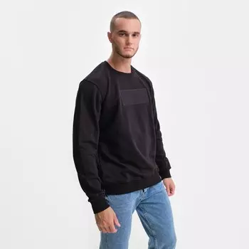 Свитшот мужской, цвет чёрный/принт МИКС, размер 46 (M)