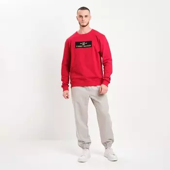 Свитшот мужской, цвет красный/принт МИКС, размер 46 (M)