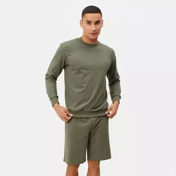 Свитшот мужской MINAKU: Casual collection MAN цвет хаки меланж, размер 56