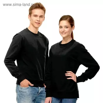 Свитшот мужской, размер 42, цвет чёрный