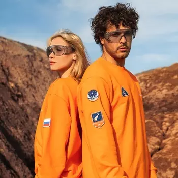 Свитшот РОСКОСМОС х ONLYTOP, р. M, оранжевый