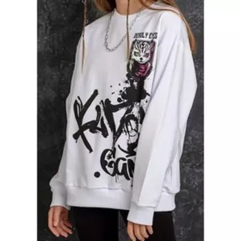 Свитшот, рост 146 см, цвет белый