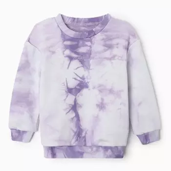 Свитшот «Тай-дай» детский, цвет лаванда, рост 134 см