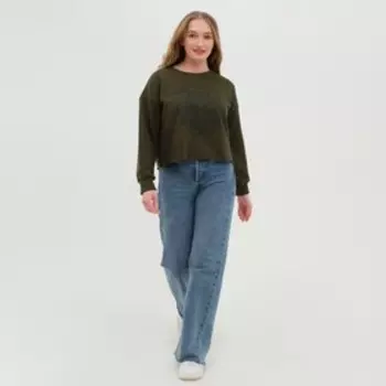 Свитшот женский, цвет хаки, размер 44