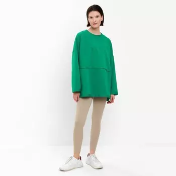 Свитшот женский MINAKU: Casual Collection, зелёный, размер 50