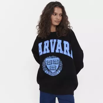 Свитшот женский НАЧЁС, цвет черный, р-р ONE SIZE (42-46)