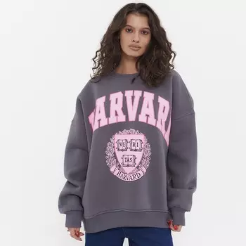 Свитшот женский НАЧЁС, цвет темно-серый, р-р ONE SIZE (42-46)