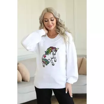 Свитшот женский, размер 42, цвет белый