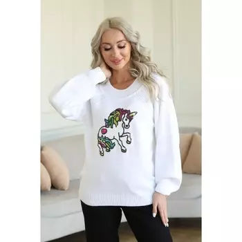 Свитшот женский, размер 48, цвет белый