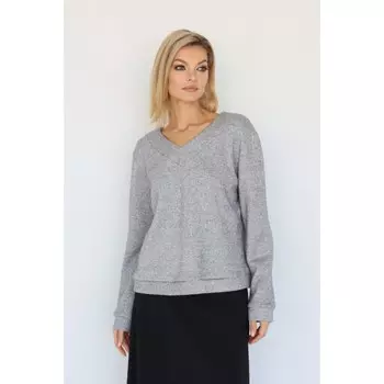 Пуловер женский, размер 52, цвет металлик