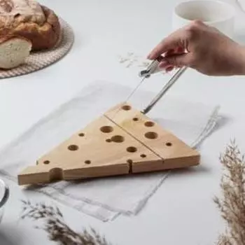 Сырорезка треугольная, 20×25×2 см, гевея