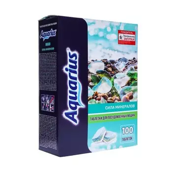 Таблетки для посудомоечных машин "Aquarius" Сила Минералов, 100 шт