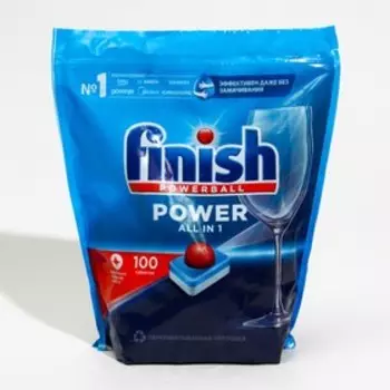 Таблетки для посудомоечных машин Finish All in1 Fizzing Action, 100 шт.