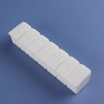 Таблетница, 7 секций, цвет белый