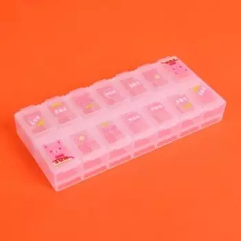 Таблетница «Картинки», 1362 см, 14 секций, МИКС