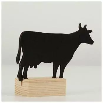 Табличка для надписей меловым маркером Корова, 299х207, на деревянной основе, цвет чёрный, ПВХ