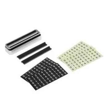 Табличка для номера телефона с крышкой, вращение 360, люминесцентные цифры, серебро