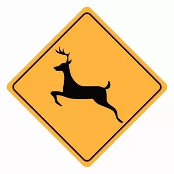 Табличка «Олень», плёнка, 200 мм