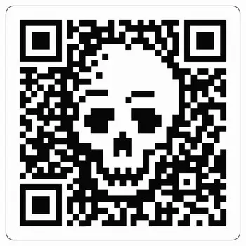 Табличка «Штрих-код череп», плёнка, 200200 мм