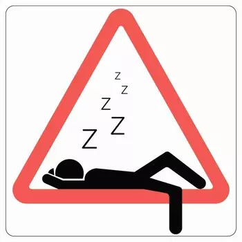 Табличка «Спящий знак», плёнка, 200200 мм