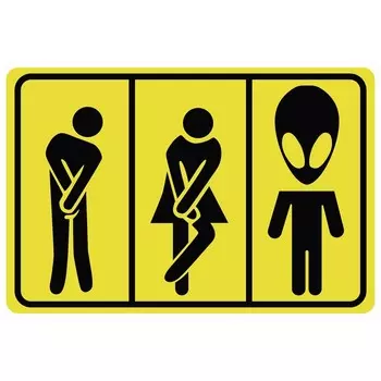 Табличка «Туалет», плёнка, 300200 мм