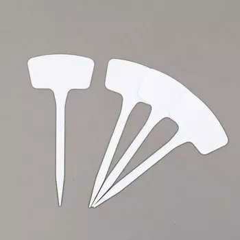 Таблички садовые, для маркировки растений, 20 см, набор 10 шт., пластик, белые, Greengo