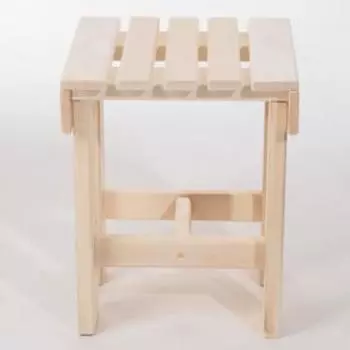 Табурет банный из липы, 35×35×45см