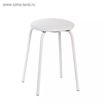 Табурет "Эконом" Белый /белая рептилия