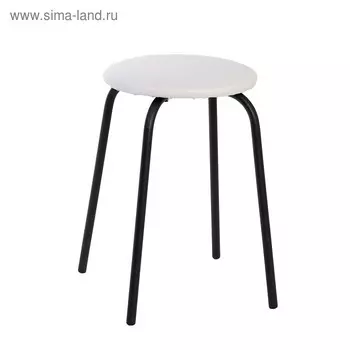 Табурет "Эконом" Черный /белая рептилия