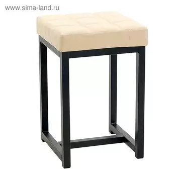 Табурет для кухни Клик Мебель «Лофт 4», черный/молочная рептилия