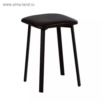 Табурет на овальной трубе, черный/коричневый