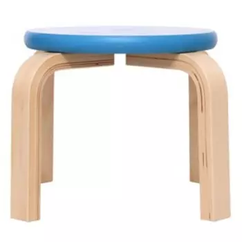 Табурет «Ромашка», цвет синий, прозрачный лак, 0 группа роста