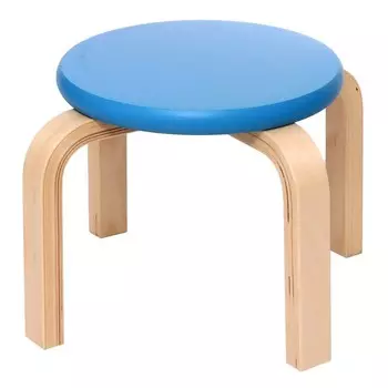 Табурет «Ромашка», цвет синий, прозрачный лак, 0 группа роста