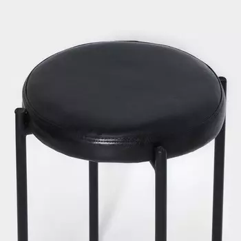 Табурет с круглым сиденьем НТ4/B, нагрузка 150 кг, 38,5x45 см, цвет черный