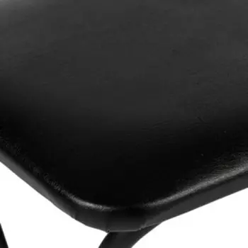 Табурет складной, экокожа черная/черный