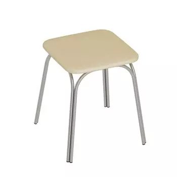 Табурет «ТБ17», 360360430 мм, винилискожа, цвет хром / жемчужная