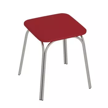 Табурет «ТБ17», 360360430 мм, винилискожа, цвет хром / красный